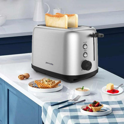 Porodo LifeStyle Golden Brown Toaster with Defrost Function 750W