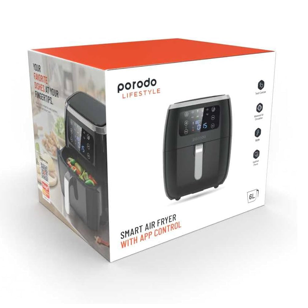 Porodo Lifestyle Smart Air Fryer with APP Control 6L 1800W