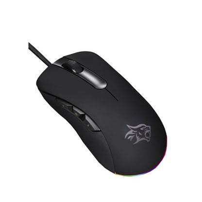 Porodo Gaming BlackHawk 8D Wired Gaming Mouse PWM3389 Sensor with TTC Switch {PDX318-BK}